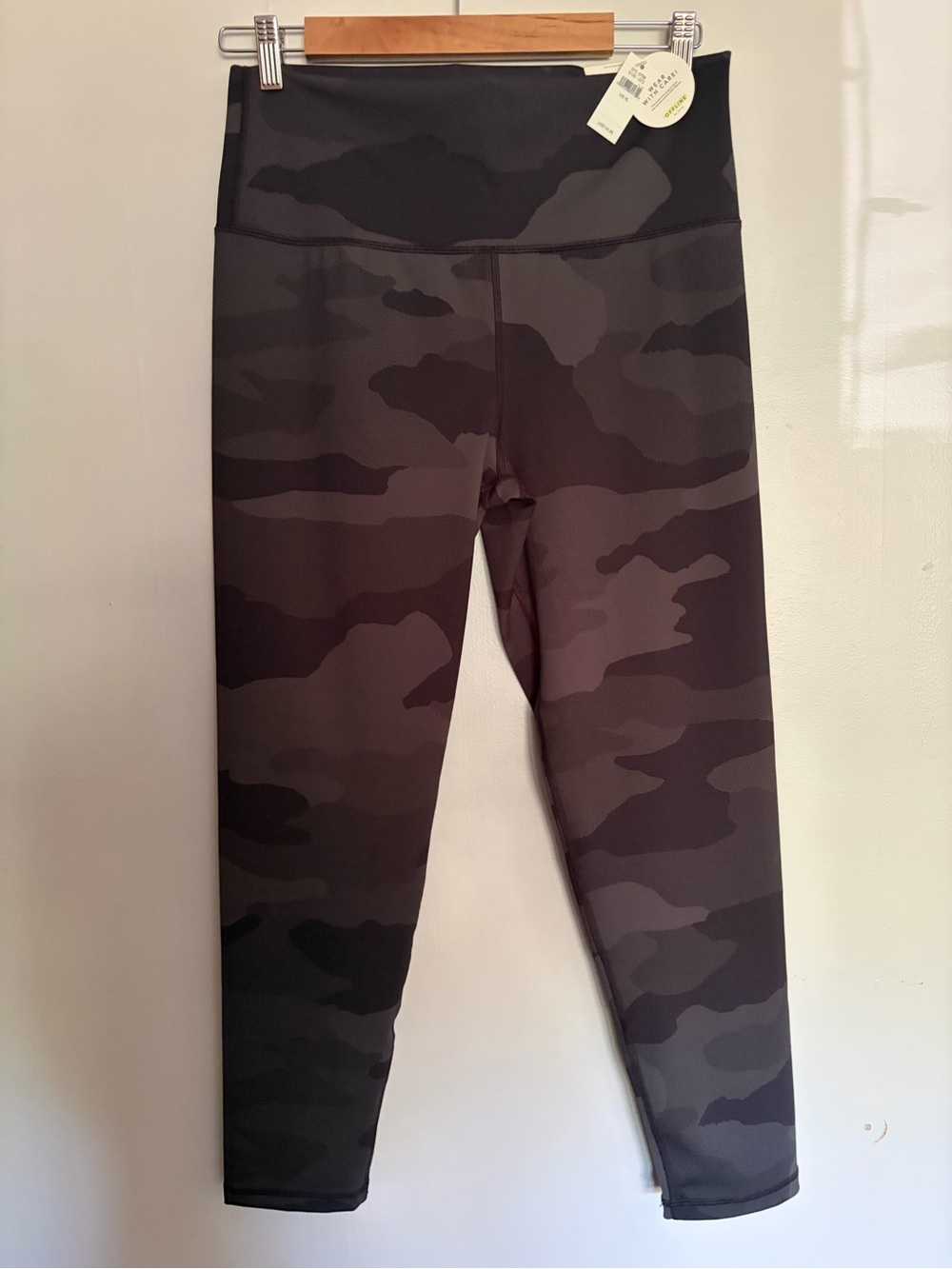 NWT J. Crew Women's High-Rise Camo Leggings - Black & Gray XL